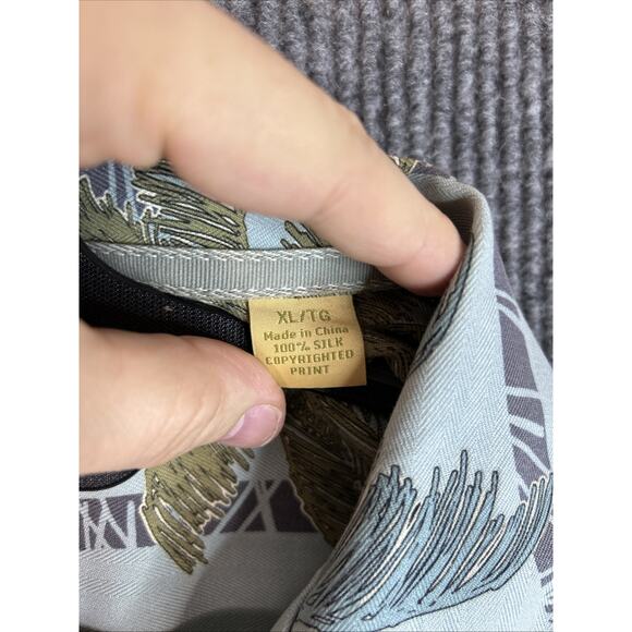 Tommy Bahama Mens Palm Tree Print Button Up Hawaiian Shirt Size XL Silk Resort - Picture 7 of 9